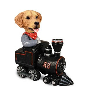 Golden Retriever Train Doogie Collectible Dog Figurine