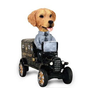 Golden Retriever Paddy Wagon Doogie Collectible Dog Figurine