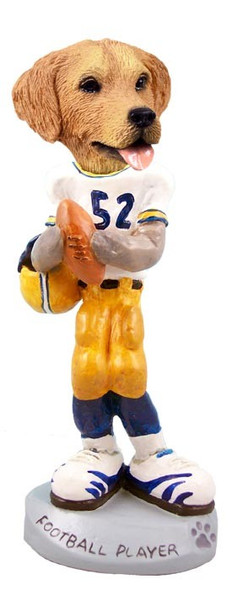 Golden Retriever Football Player Doogie Collectible Dog Figurine