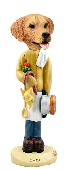 Golden Retriever Chef Doogie Collectible Dog Figurine