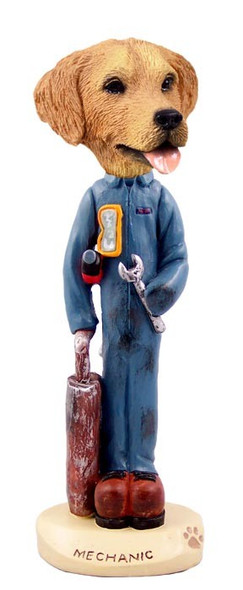 Golden Retriever Mechanic Doogie Collectible Dog Figurine