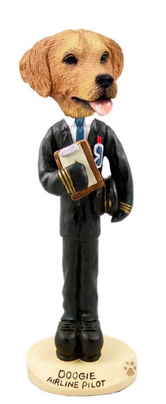 Golden Retriever Airline Pilot Doogie Collectible Dog Figurine