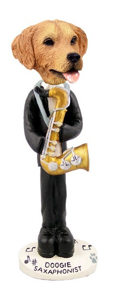 Golden Retriever Saxophonist Doogie Collectible Dog Figurine
