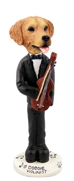 Golden Retriever Violinist Doogie Collectible Dog Figurine