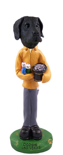 Black Great Dane Uncropped Ears Las Vegas Doogie Collectible Dog Figurine