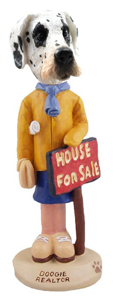 Great Dane (Harelquin Uncropped Ears) Female Realtor Doogie Collectible Dog Figurine
