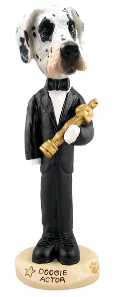 Great Dane (Harelquin Uncropped Ears) Actor Doogie Collectible Dog Figurine