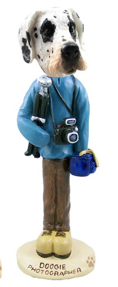 Great Dane (Harelquin Uncropped Ears) Photographer Doogie Collectible Dog Figurine