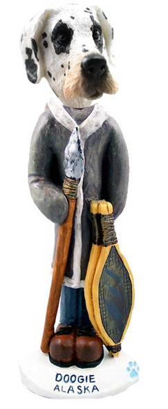 Great Dane (Harelquin Uncropped Ears) Alaska Doogie Collectible Dog Figurine