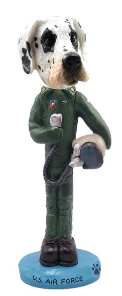 Great Dane (Harelquin Uncropped Ears) U S Air Force Doogie Collectible Dog Figurine