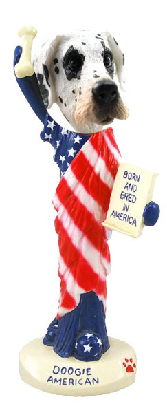 Great Dane (Harelquin Uncropped Ears) American Doogie Collectible Dog Figurine