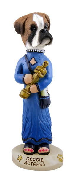 Boxer (Uncropped Ears) Actress Doogie Collectible Dog Figurine