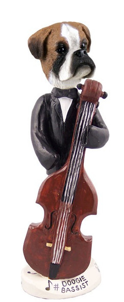 Boxer (Uncropped Ears) Bassist Doogie Collectible Dog Figurine