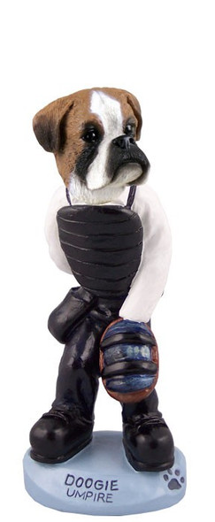Boxer (Uncropped Ears) Umpire Doogie Collectible Dog Figurine