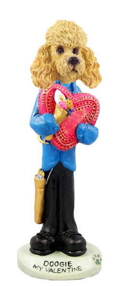 Apricot Poodle Valentine Doogie Collectible Dog Figurine