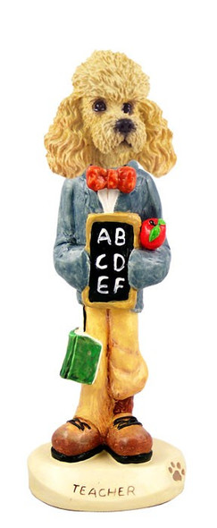 Apricot Poodle Teacher Doogie Collectible Dog Figurine