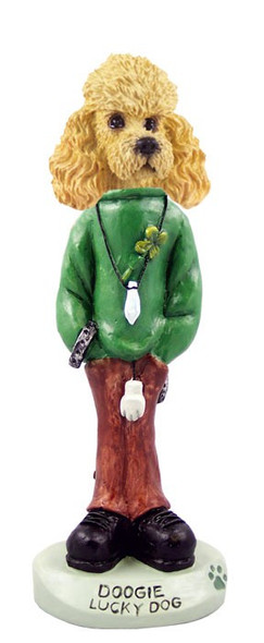 Apricot Poodle Lucky Doogie Collectible Dog Figurine
