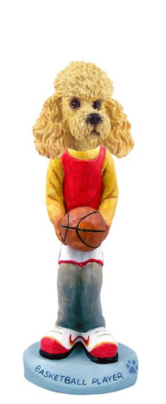 Apricot Poodle Basketball Doogie Collectible Dog Figurine