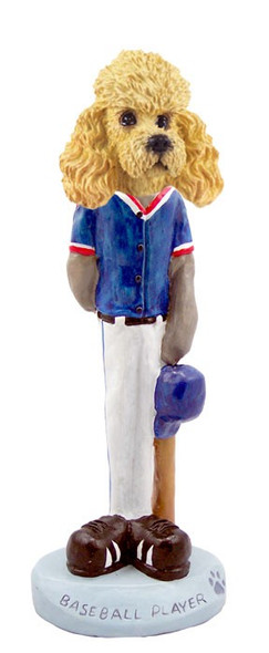Apricot Poodle Baseball Doogie Collectible Dog Figurine