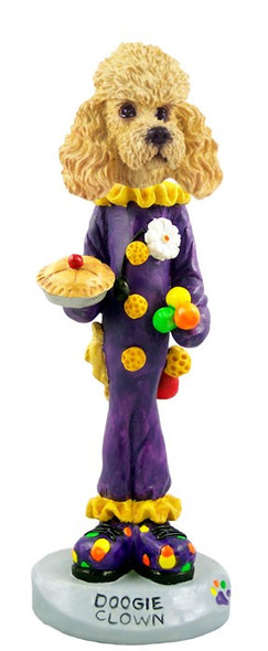 Apricot Poodle Clown Doogie Collectible Dog Figurine