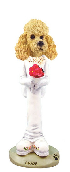 Apricot Poodle Bride Doogie Collectible Dog Figurine