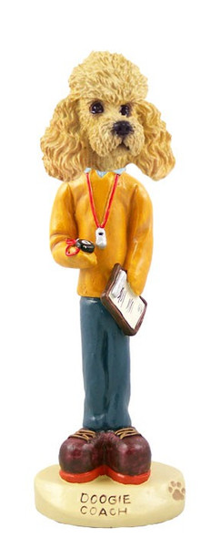 Apricot Poodle Coach Doogie Collectible Dog Figurine