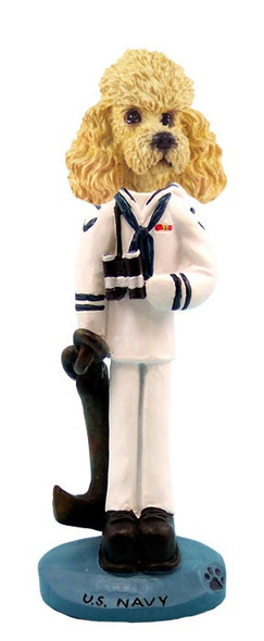 Apricot Poodle U S Navy Doogie Collectible Dog Figurine