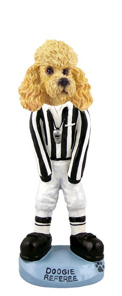 Apricot Poodle Referee Doogie Collectible Dog Figurine