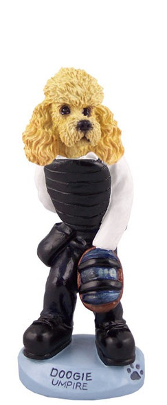 Apricot Poodle Umpire Doogie Collectible Dog Figurine