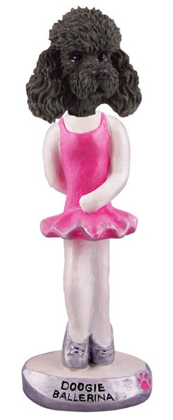 Black Poodle with Sport Cut Ballerina Doogie Collectible Dog Figurine