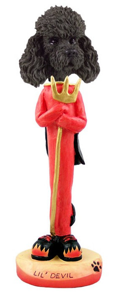 Black Poodle with Sport Cut Lil Devil Doogie Collectible Dog Figurine