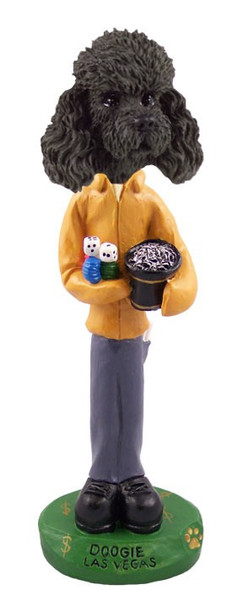 Black Poodle with Sport Cut Las Vegas Doogie Collectible Dog Figurine