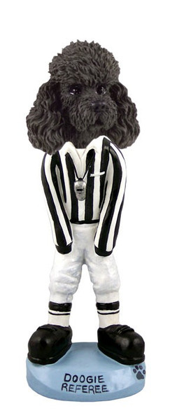 Black Poodle with Sport Cut Referee Doogie Collectible Dog Figurine