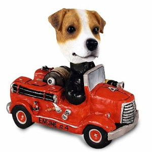 Jack Russell Terrier Fire Engine Doogie Collectible Dog Figurine