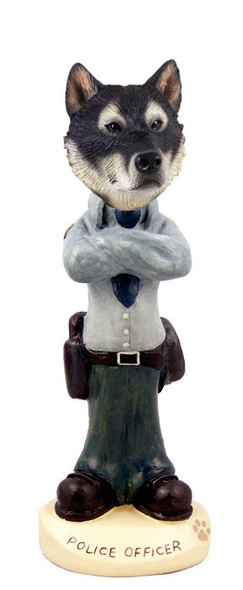 Alaskan Malamute Police Doogie Collectible Dog Figurine