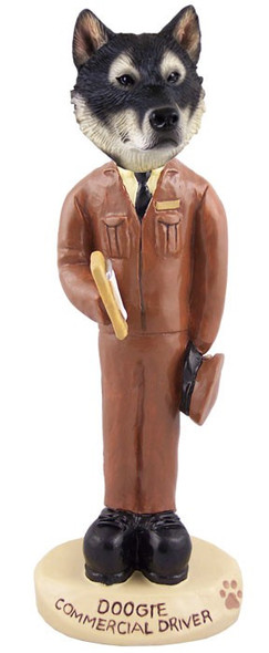 Alaskan Malamute Commercial Driver Doogie Collectible Dog Figurine