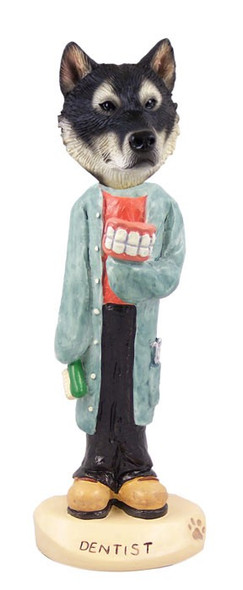 Alaskan Malamute Dentist Doogie Collectible Dog Figurine