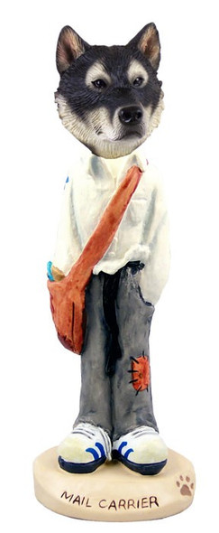 Alaskan Malamute Mail Carrier Doogie Collectible Dog Figurine