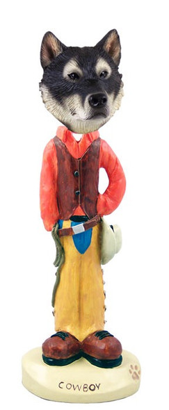 Alaskan Malamute Cowboy Doogie Collectible Dog Figurine