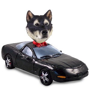 Alaskan Malamute Sports Car Doogie Collectible Dog Figurine