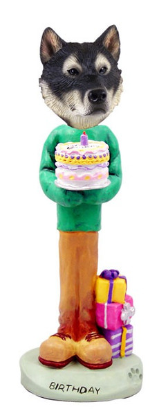 Alaskan Malamute Birthday Doogie Collectible Dog Figurine