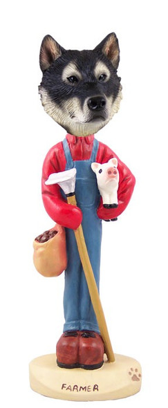 Alaskan Malamute Farmer Doogie Collectible Dog Figurine