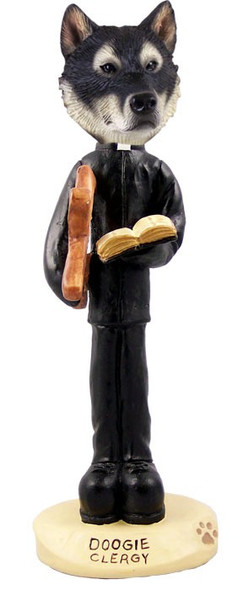 Alaskan Malamute Clergy Doogie Collectible Dog Figurine