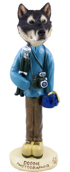 Alaskan Malamute Photographer Doogie Collectible Dog Figurine