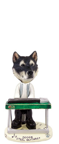 Alaskan Malamute Steel Guitarist Doogie Collectible Dog Figurine