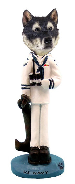 Alaskan Malamute U S Navy Doogie Collectible Dog Figurine