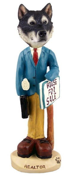 Alaskan Malamute Male Realtor Doogie Collectible Dog Figurine