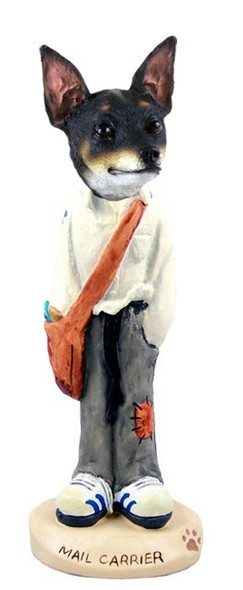Rat Terrier Mail Carrier Doogie Collectible Dog Figurine