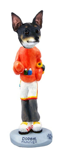 Rat Terrier Runner Doogie Collectible Dog Figurine