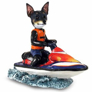 Rat Terrier Jet Ski Doogie Collectible Dog Figurine
